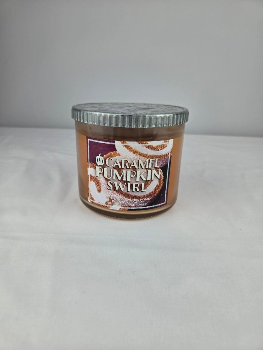 Bath & Body Works Caramel Pumpkin Swirl 3-Wick Candle 14.5 oz NEW